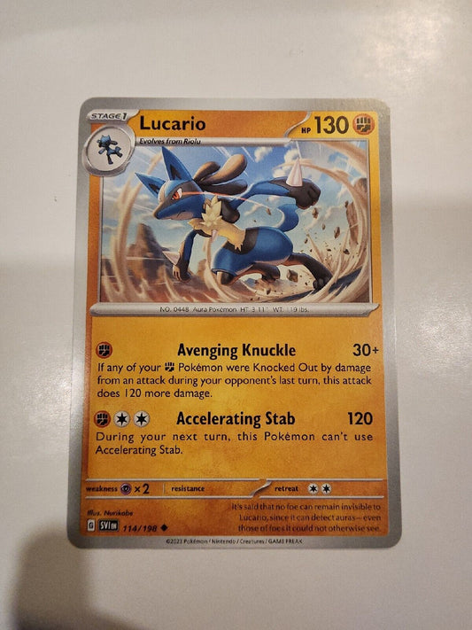 Lucario 114/198 Pokémon TGC Scarlet & Violet