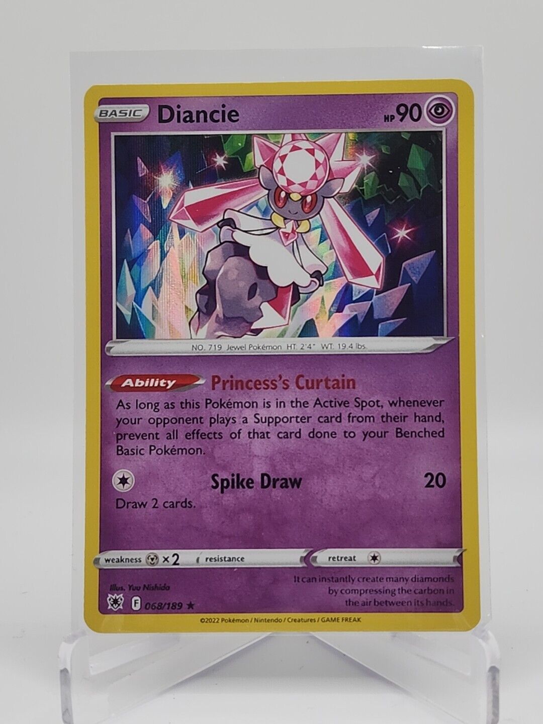 Diancie [Holo] 68/189 Pokémon TCG Astral Radiance