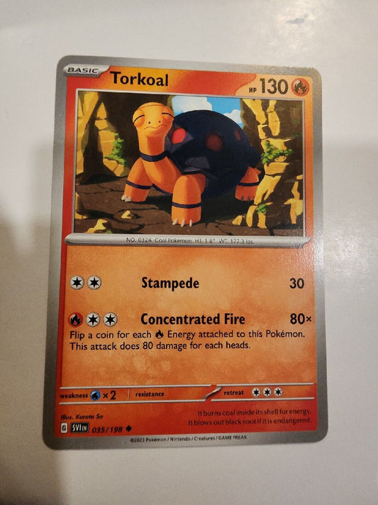 Torkoal 35/198 Pokémon TGC Scarlet & Violet