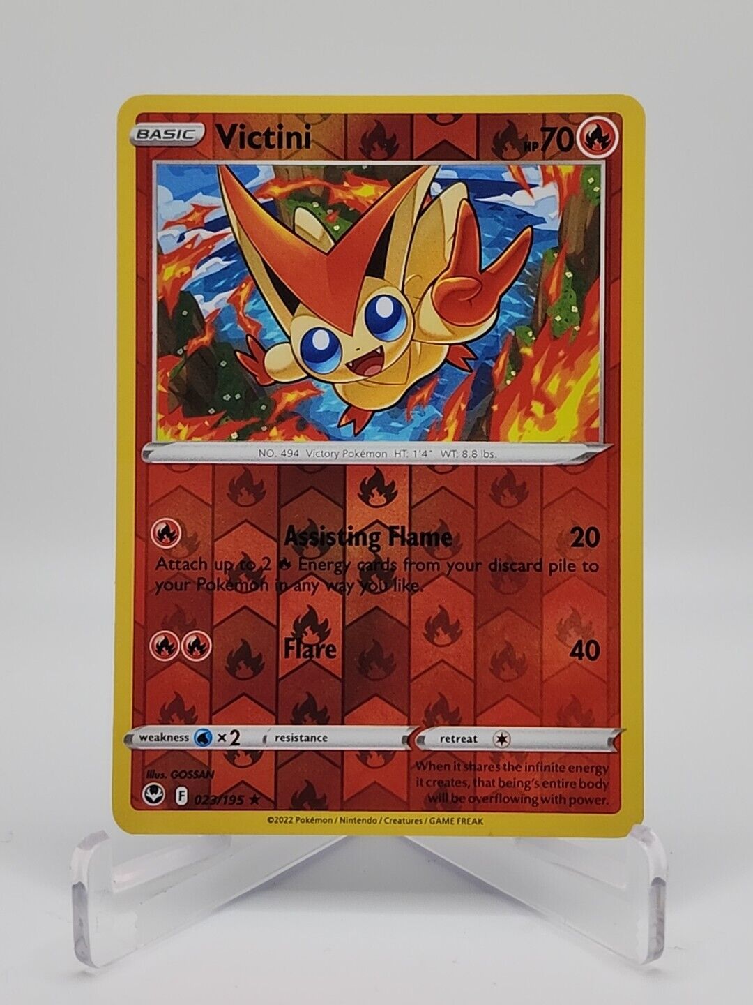 Victini [Reverse Holo]  23/195 Pokémon TCG Silver Tempest