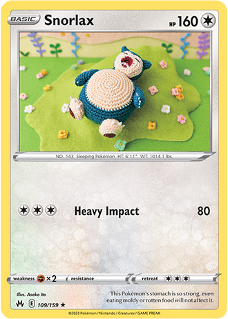 Snorlax  109/159 Pokémon TCG Crown Zenith