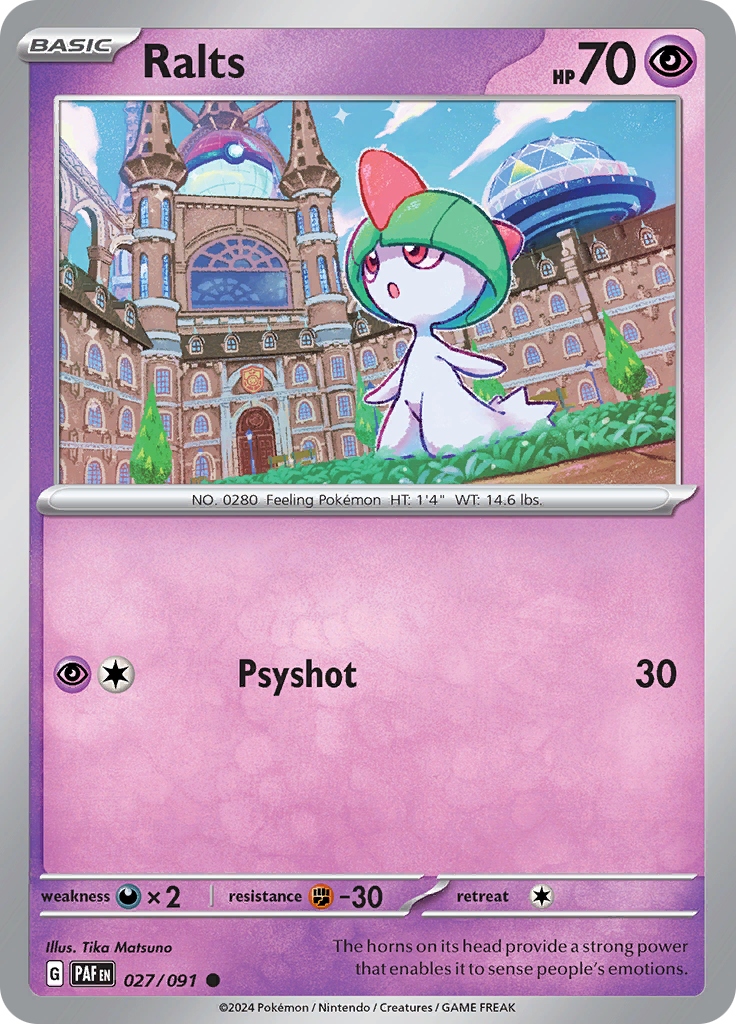 Ralts  27/91 Pokémon TCG Paldean Fates