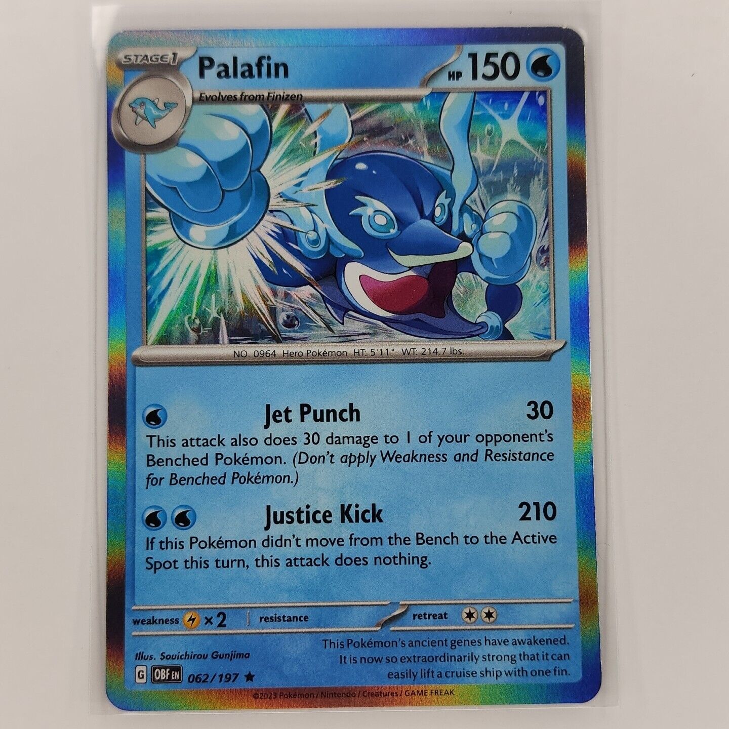 Palafin [Holo] 62/197 Pokémon TGC Obsidian Flames