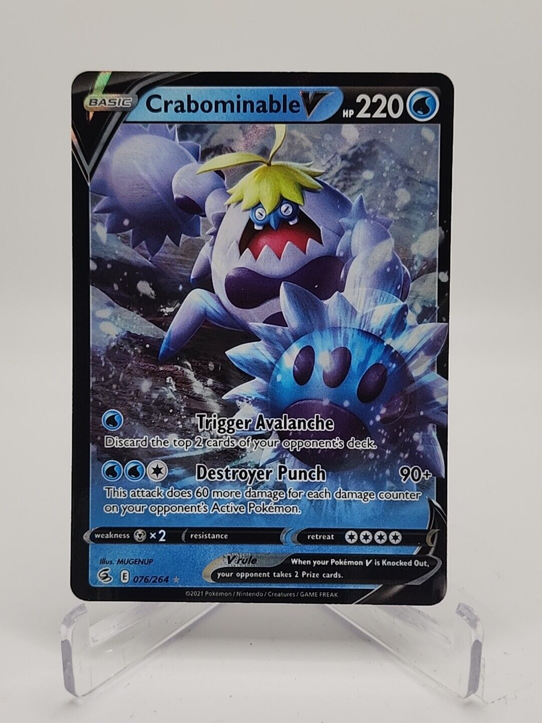 Crabominable V  76/264 Pokémon TCG Fusion Strike