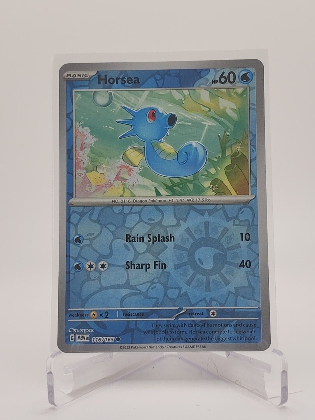 116/165 Horsea [Reverse Holo]  Pokémon TGC Scarlet & Violet - 151