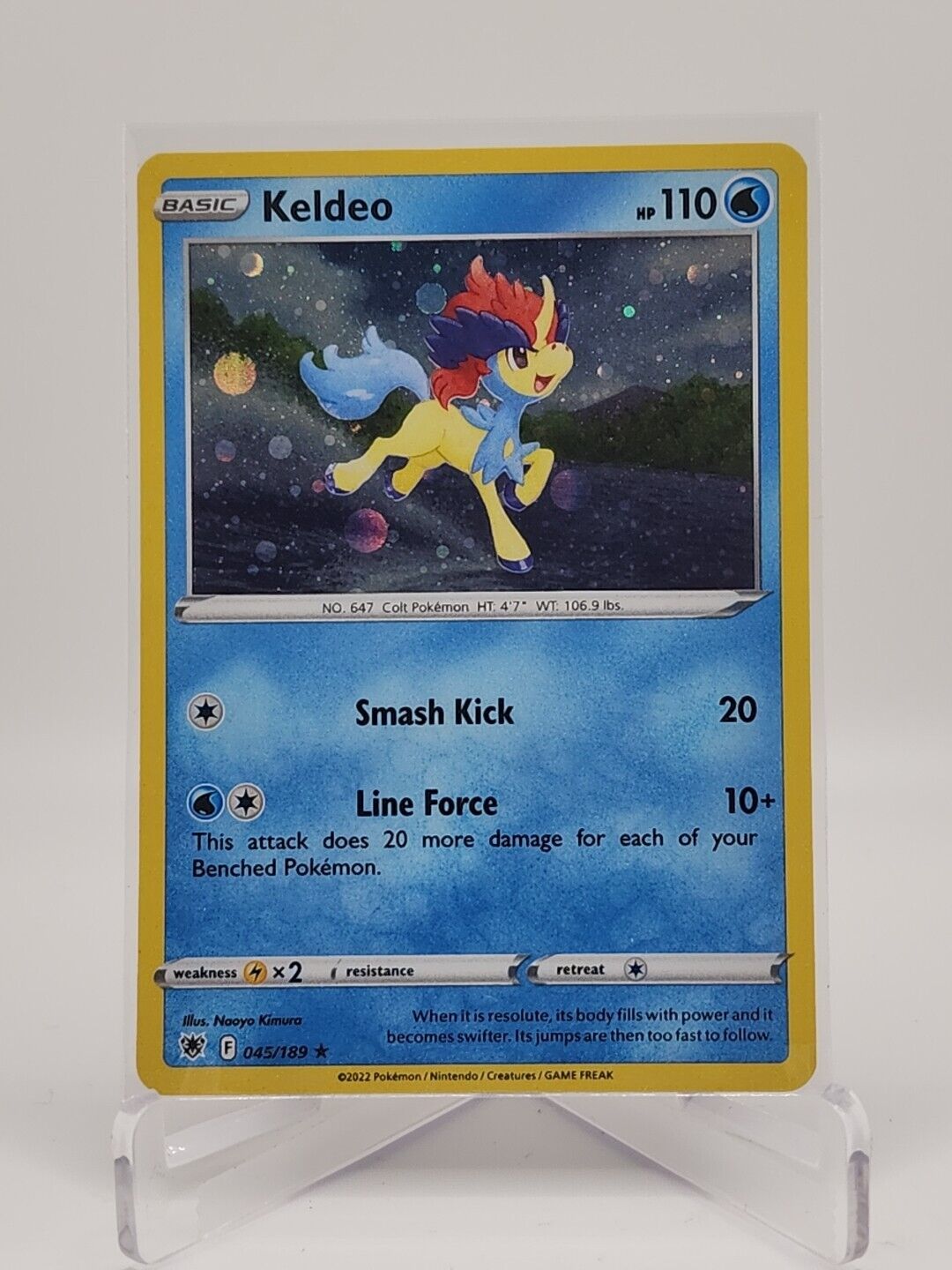 Keldeo [Cosmos Holo]  45/189 Pokémon TCG Astral Radiance