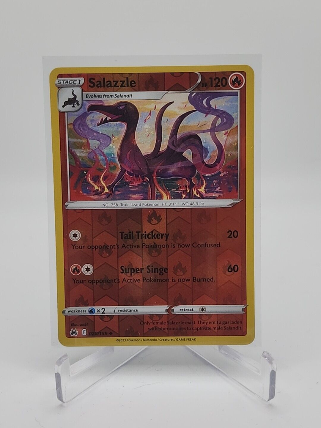 Salazzle [Reverse Holo] 28/159 Pokémon TGC Crown Zenith