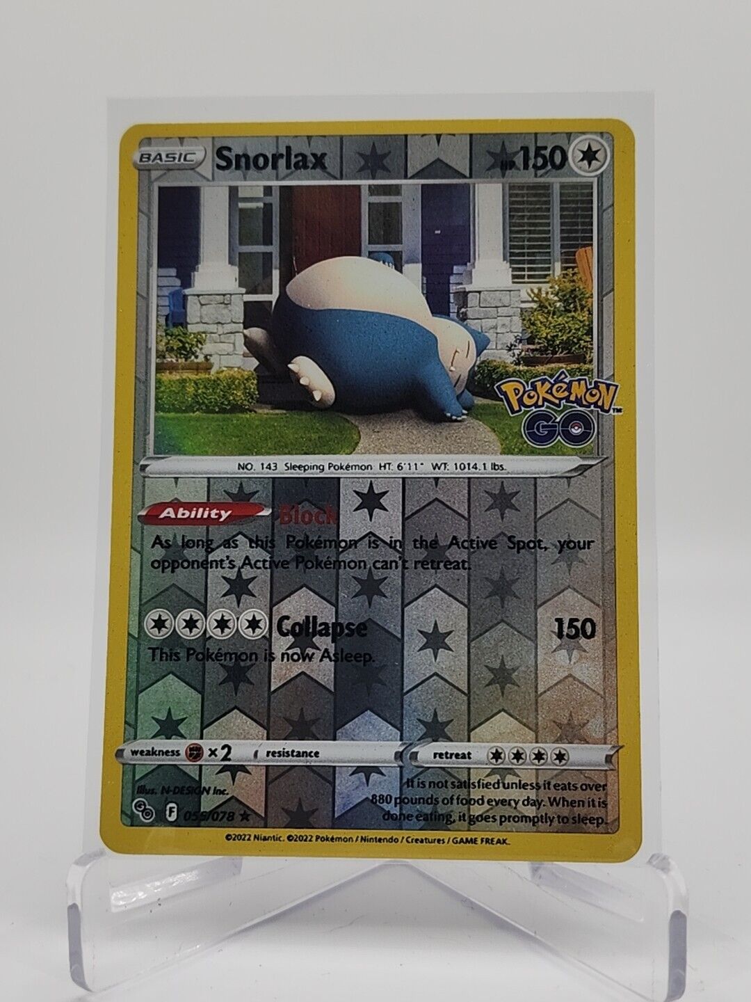 Snorlax [Reverse Holo] 55/78 Pokémon TGC Pokemon Go