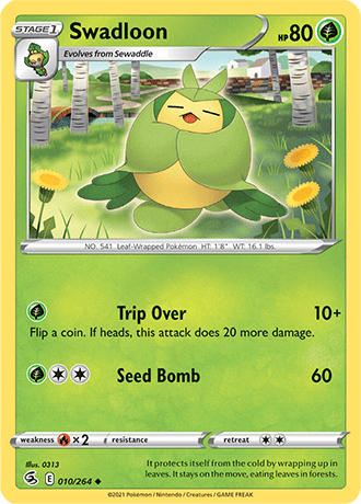 Swadloon [Reverse Holo]  10/264 Pokémon TCG Fusion Strike