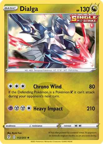 Dialga  112/203 Pokémon TCG Evolving Skies