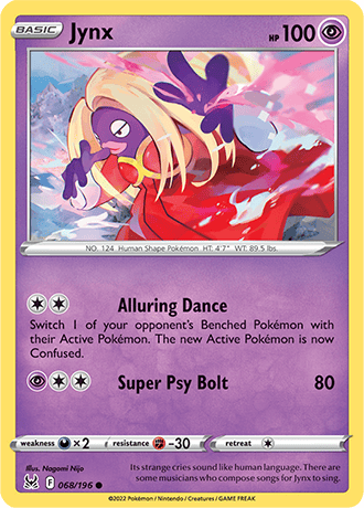 Jynx  68/196 Pokémon TCG Lost Origin