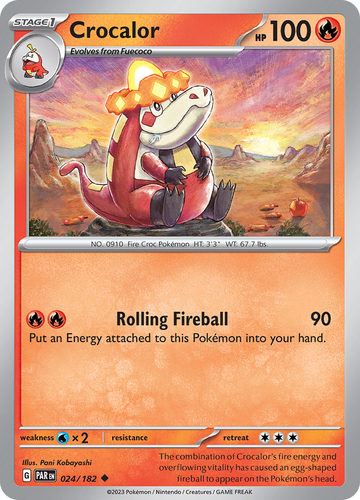 Crocalor  24/182 Pokémon TCG Paradox Rift