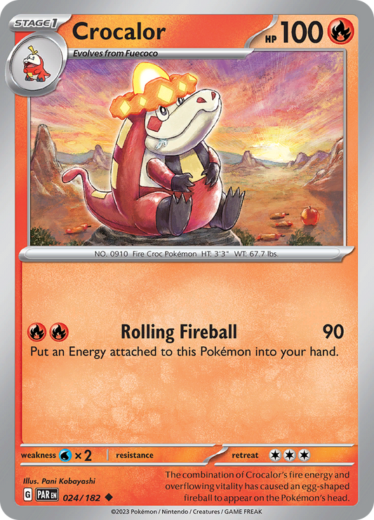 Crocalor  24/182 Pokémon TCG Paradox Rift