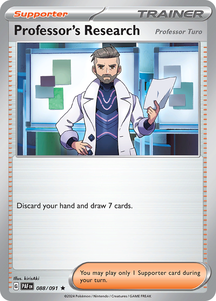 Professor's Research  88/91 Pokémon TCG Paldean Fates