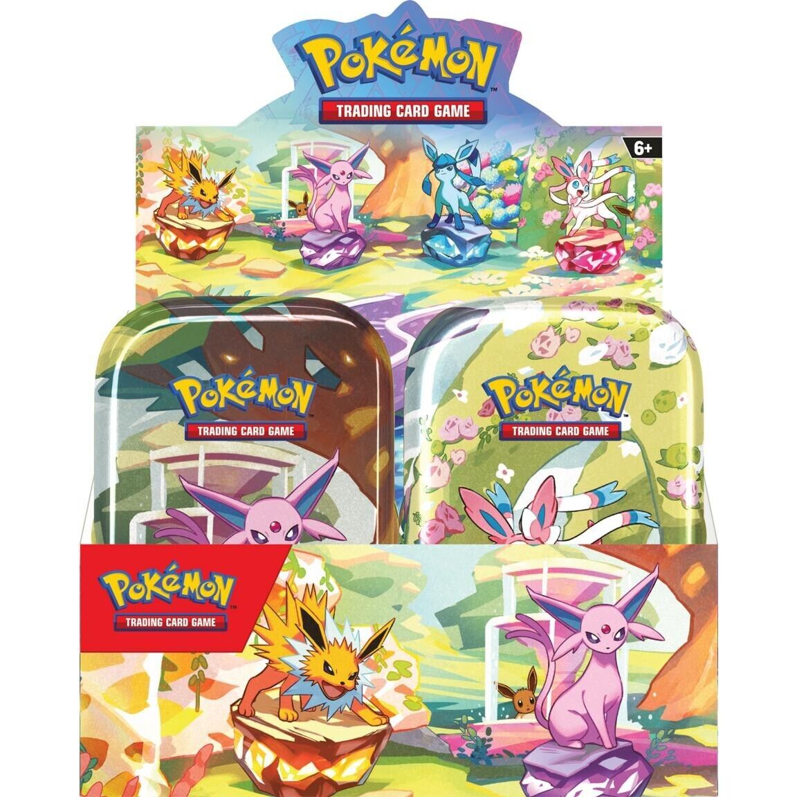 PRESALE Pokémon TCG: Prismatic Evolutions: Mini Tin Display - Sealed (8 Tins)