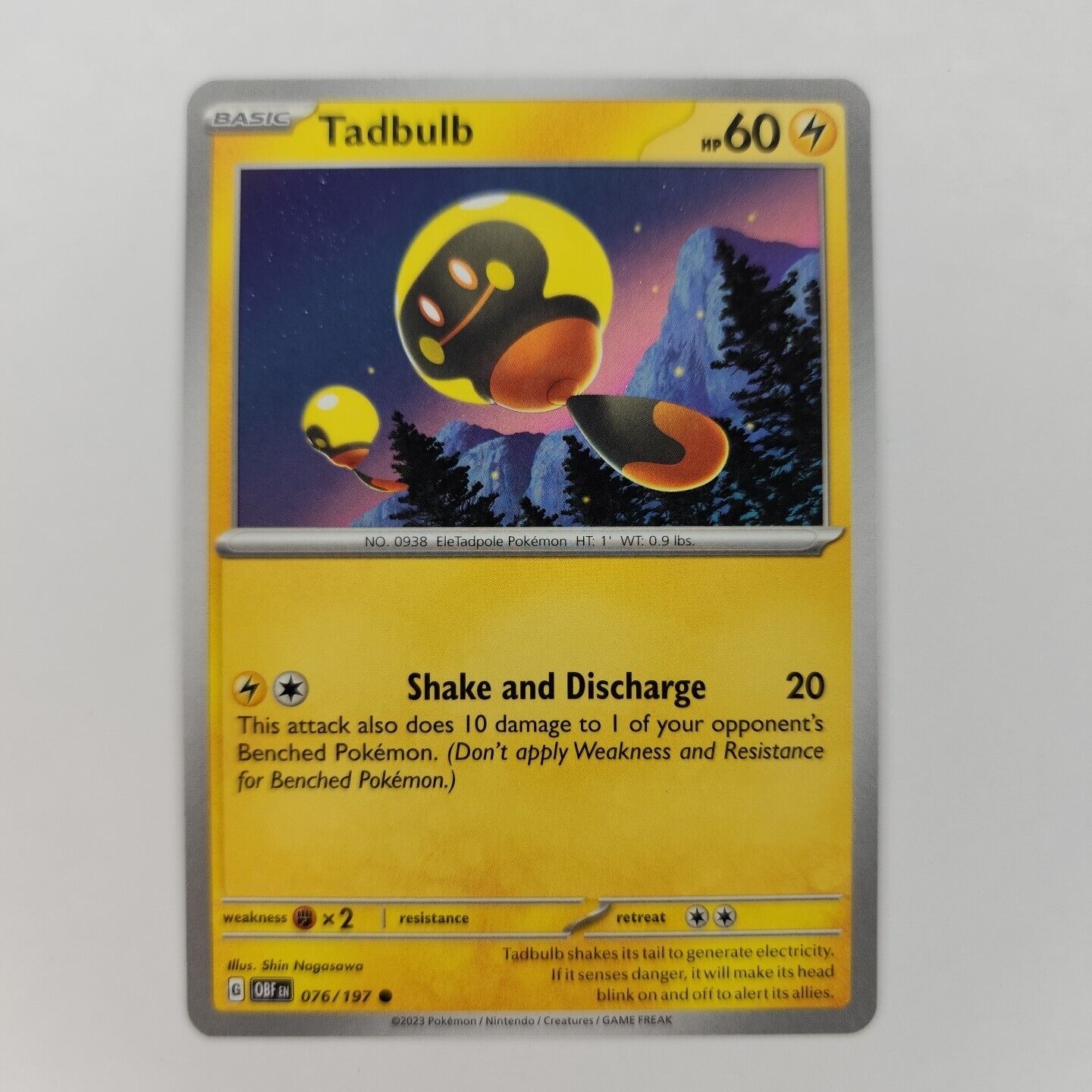 Tadbulb 76/197 Pokémon TGC Obsidian Flames