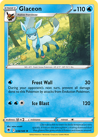 Glaceon  38/189 Pokémon TCG Astral Radiance