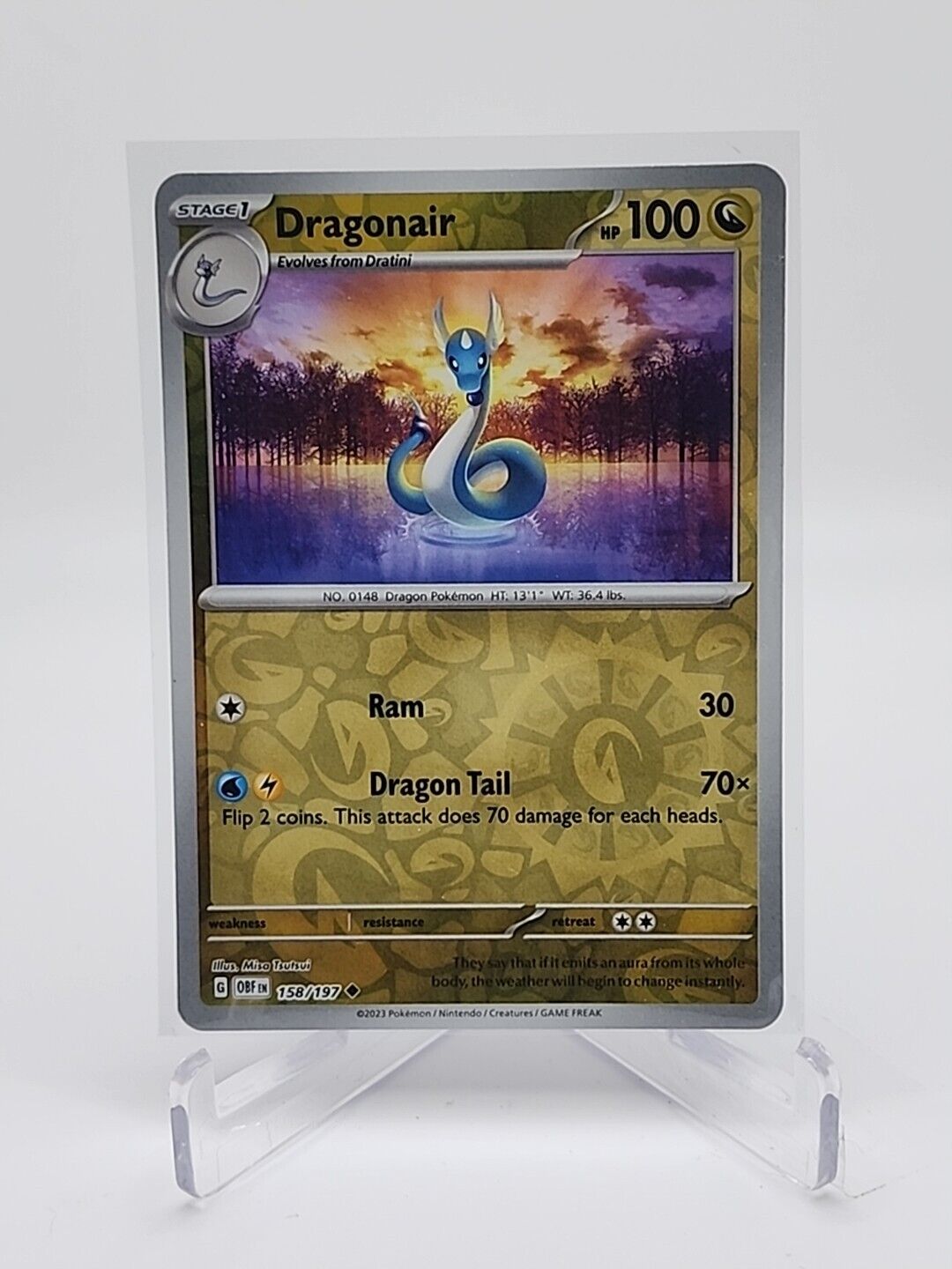 158/197 Dragonair [Reverse Holo] Pokémon TCG Obsidian Flames