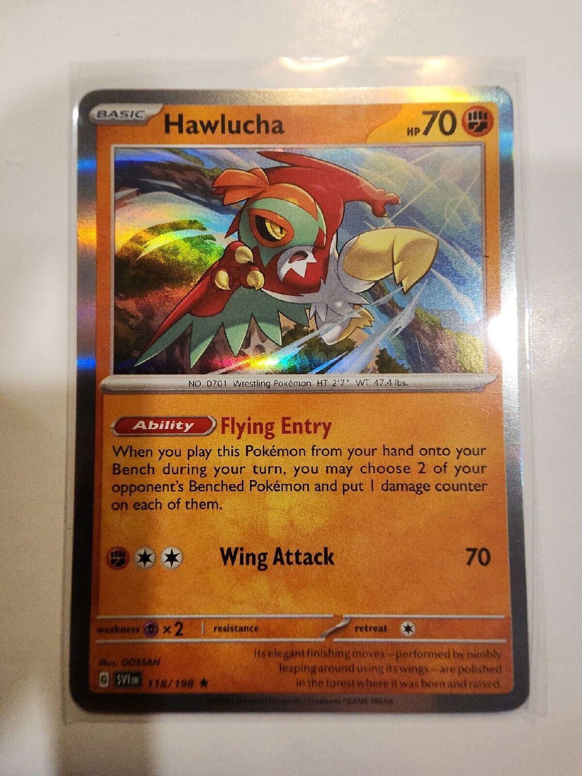 Hawlucha [Holo] 118/198 Pokémon TGC Scarlet & Violet