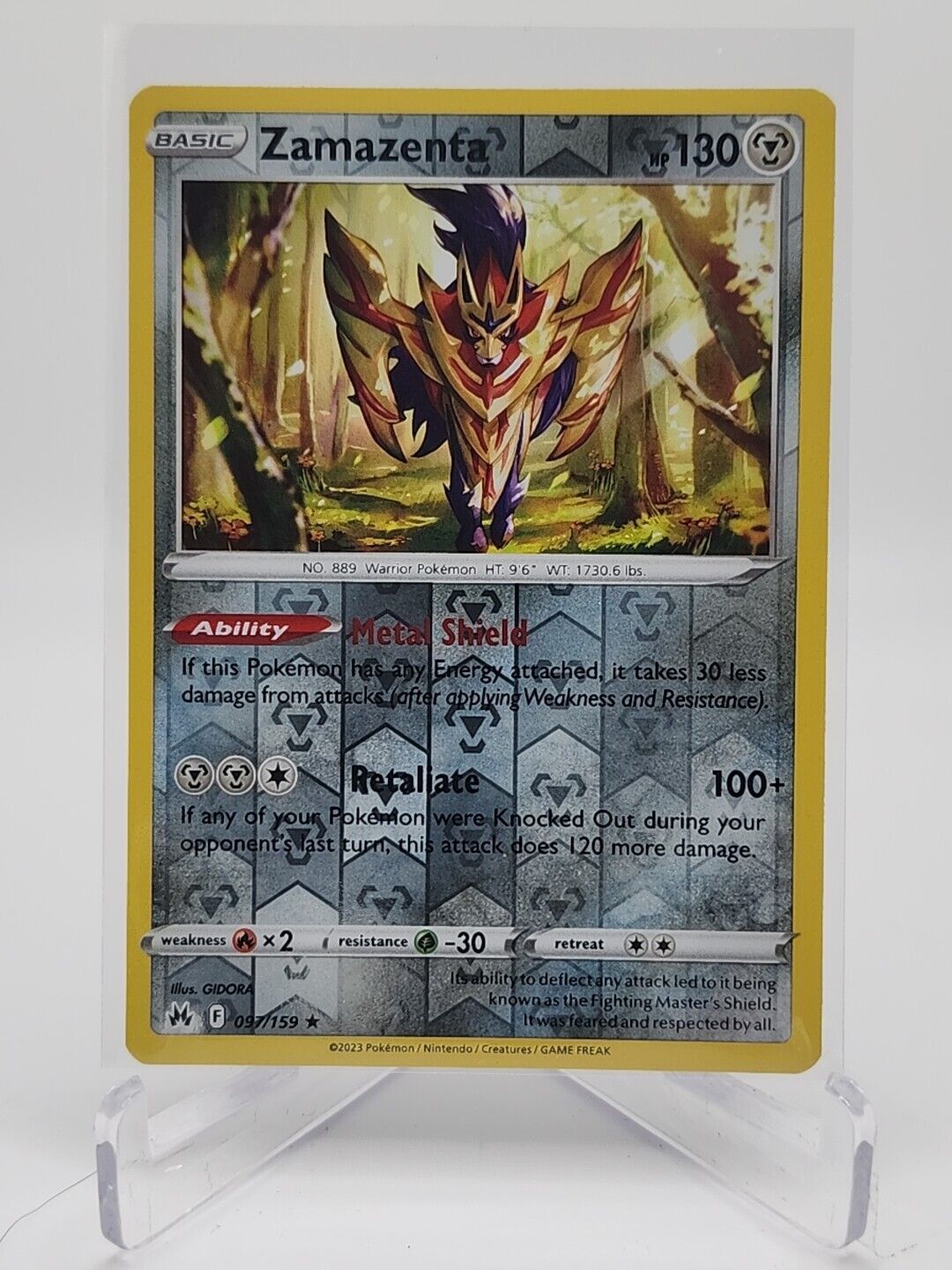 Zamazenta [Reverse Holo] 97/159 Pokémon TCG Crown Zenith