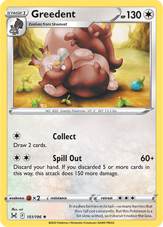 Greedent  151/196 Pokémon TCG Lost Origin