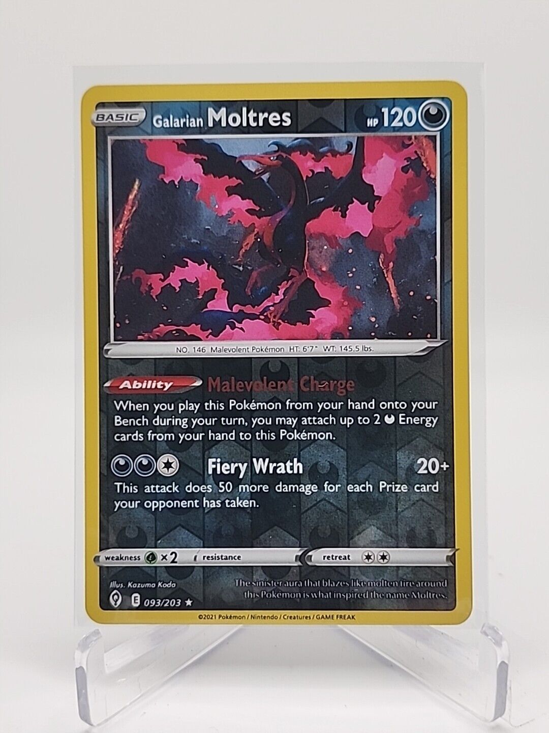 Galarian Moltres [Reverse Holo]  93/203 Pokémon TCG Evolving Skies