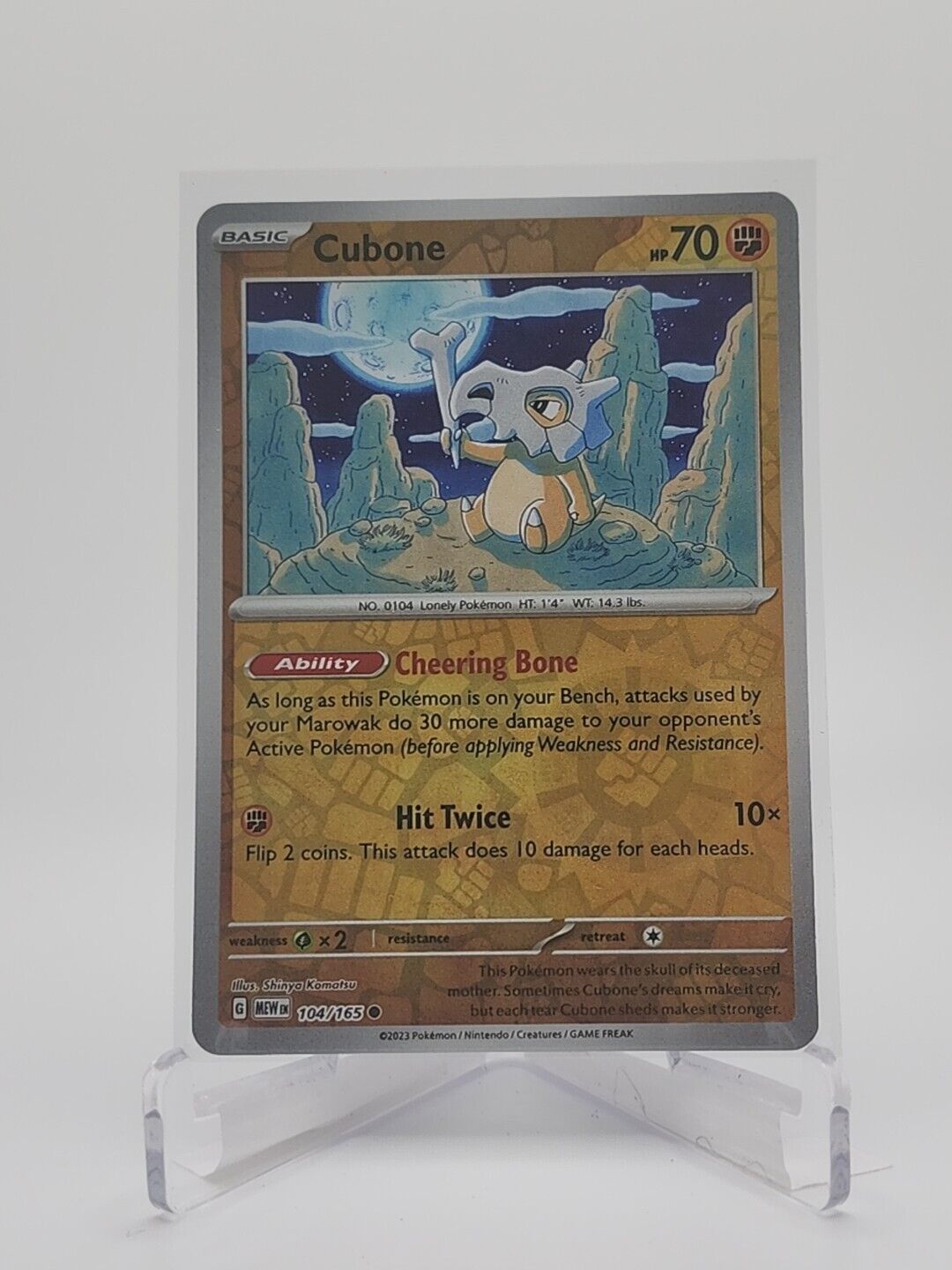 104/165 Cubone [Reverse Holo]  Pokémon TGC Scarlet & Violet - 151