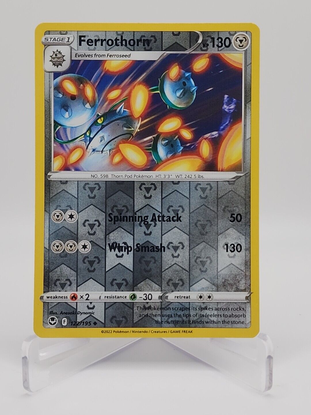 Ferrothorn [Reverse Holo]  122/195 Pokémon TCG Silver Tempest