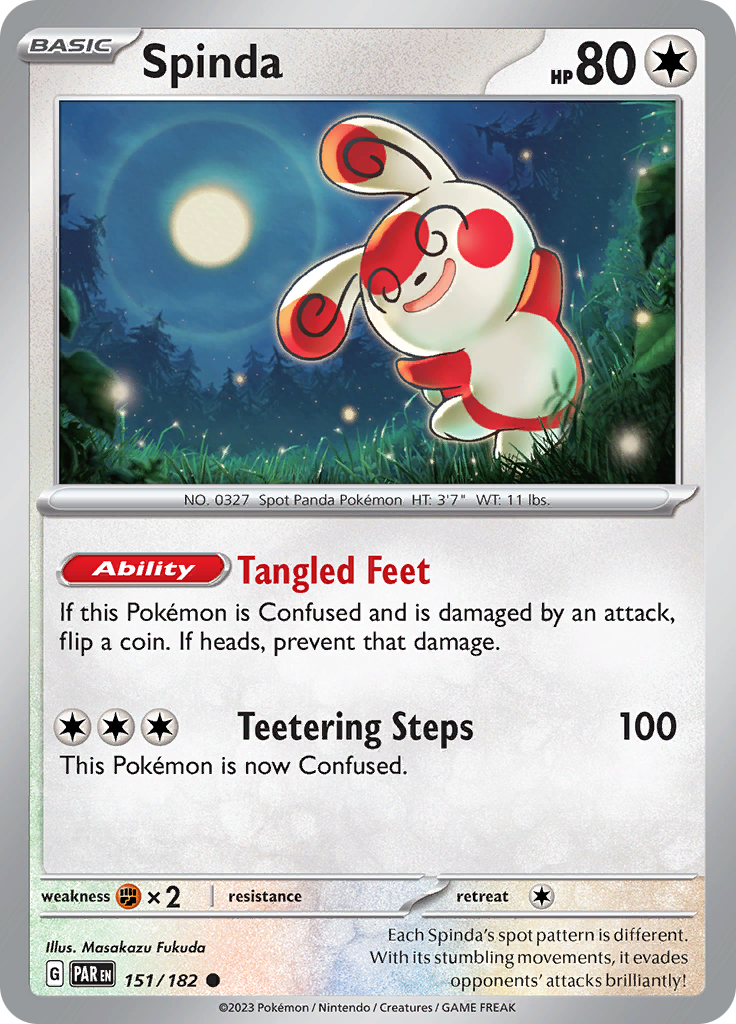 Spinda  151/182 Pokémon TCG Paradox Rift