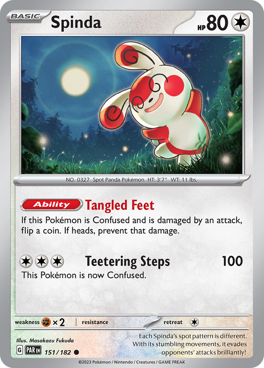 Spinda  151/182 Pokémon TCG Paradox Rift