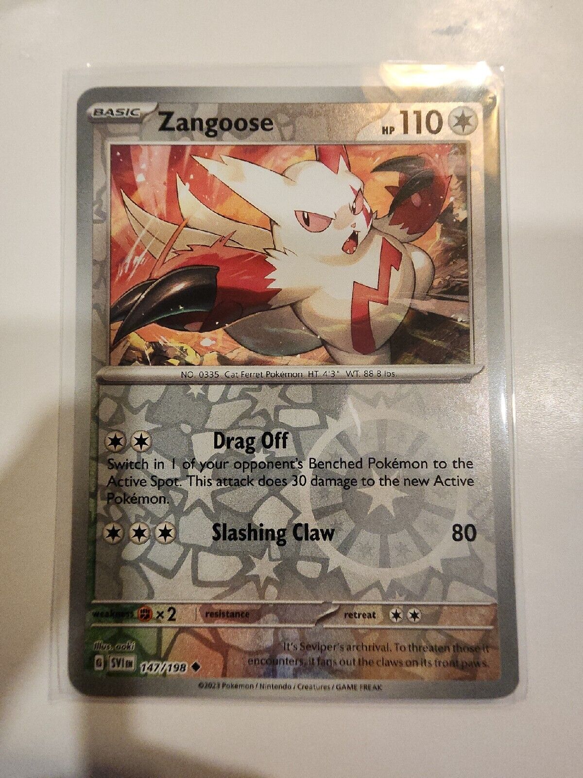 Zangoose [Reverse Holo] 147/198 Pokémon TGC Scarlet & Violet