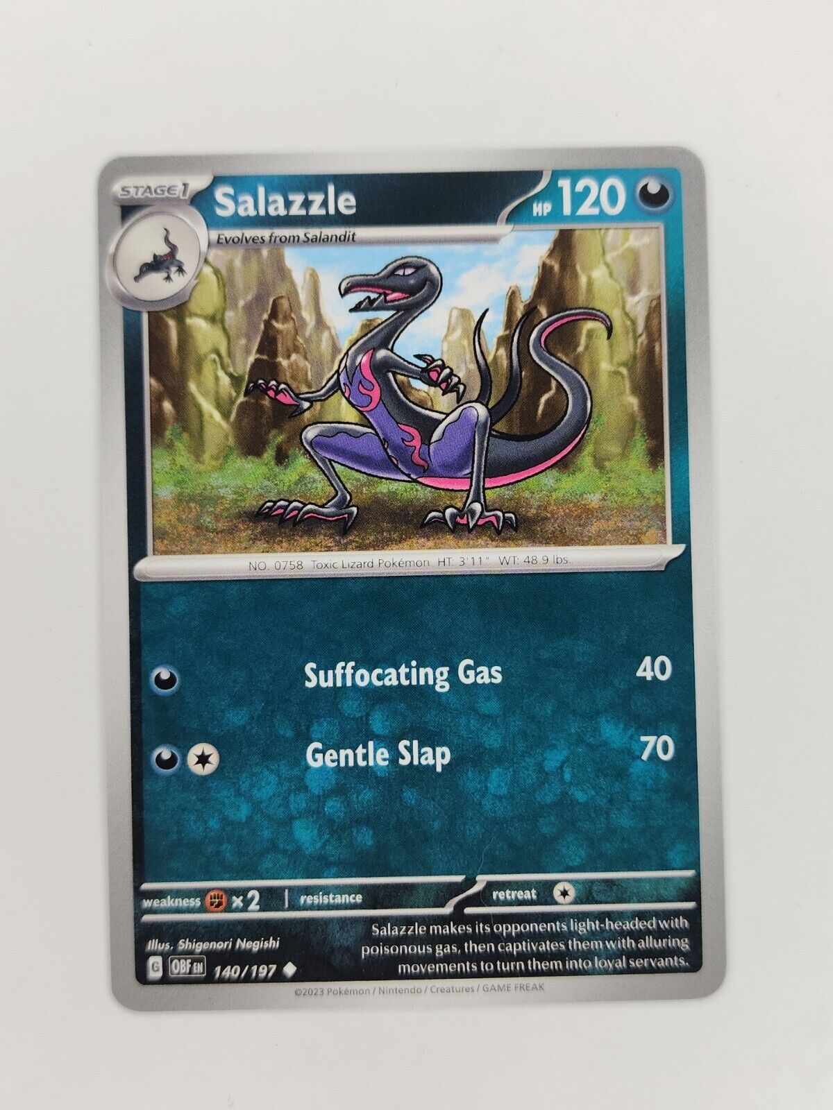 Salazzle 140/197 Pokémon TGC Obsidian Flames