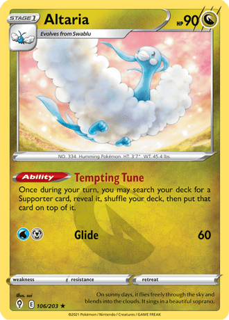 Altaria  106/203 Pokémon TCG Evolving Skies