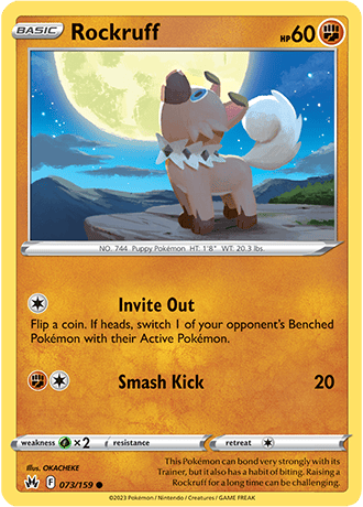 Rockruff  73/159 Pokémon TCG Crown Zenith