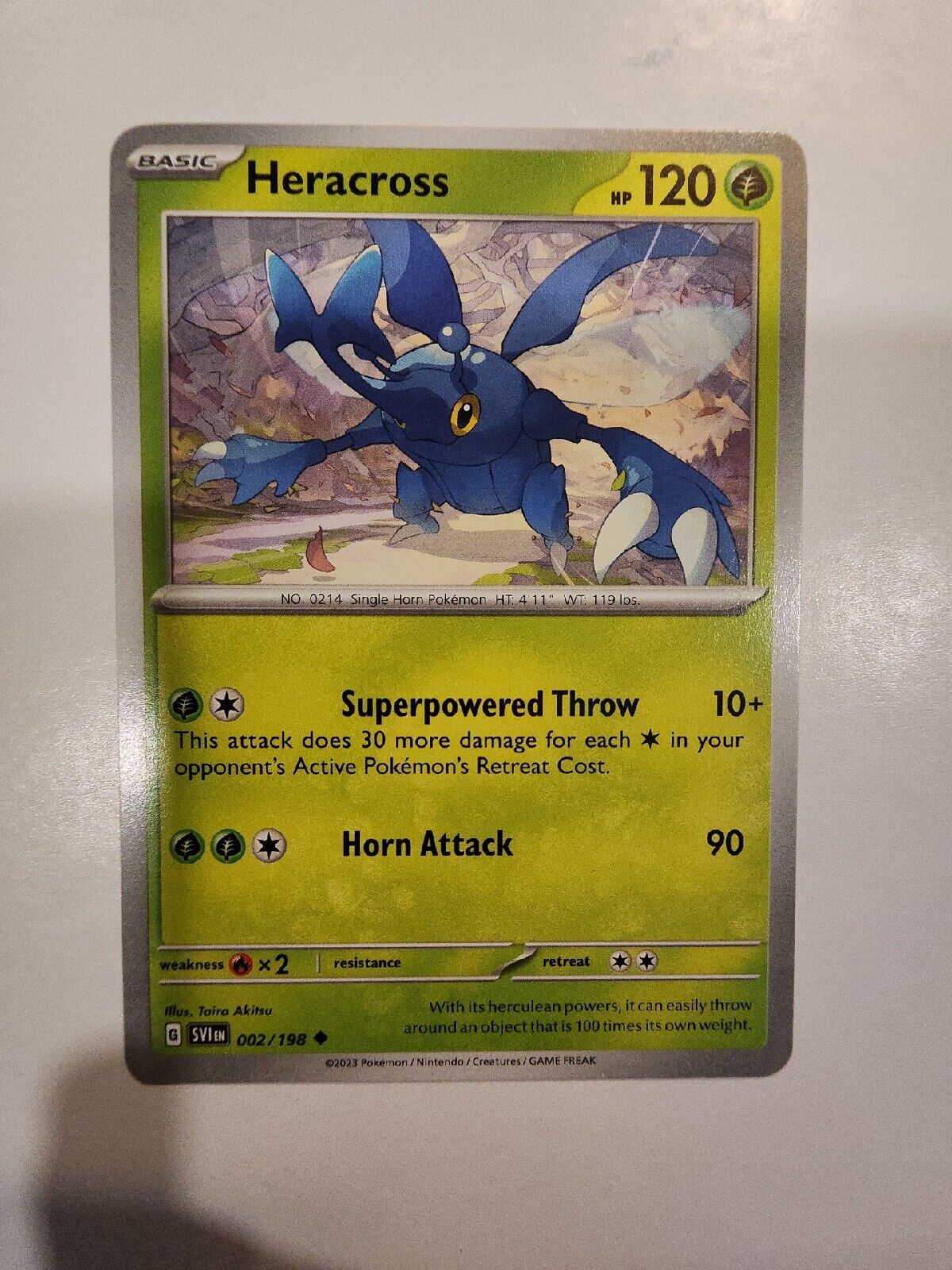 Heracross 2/198 Pokémon TGC Scarlet & Violet