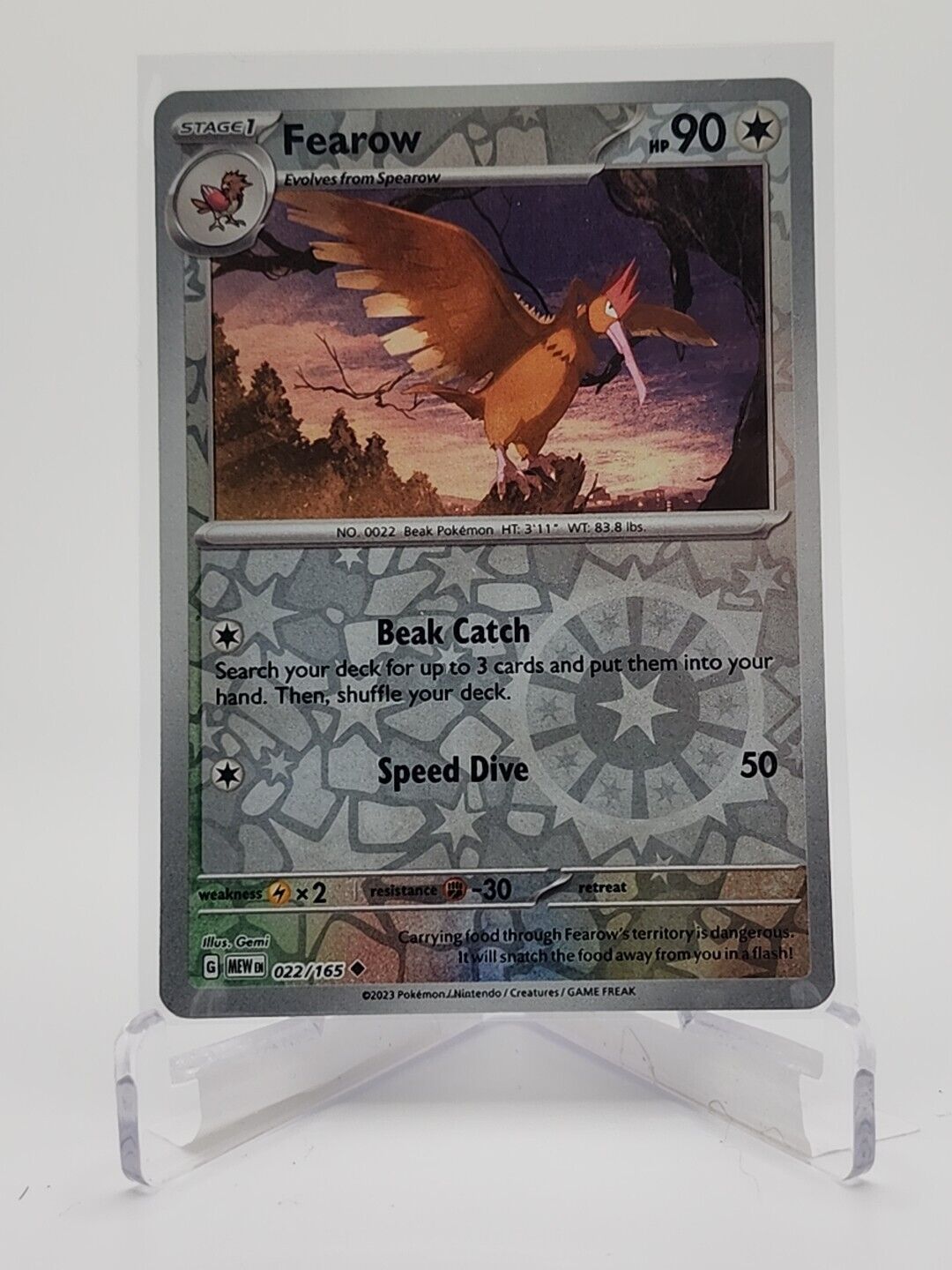 22/165 Fearow [Reverse Holo]  Pokémon TGC Scarlet & Violet - 151