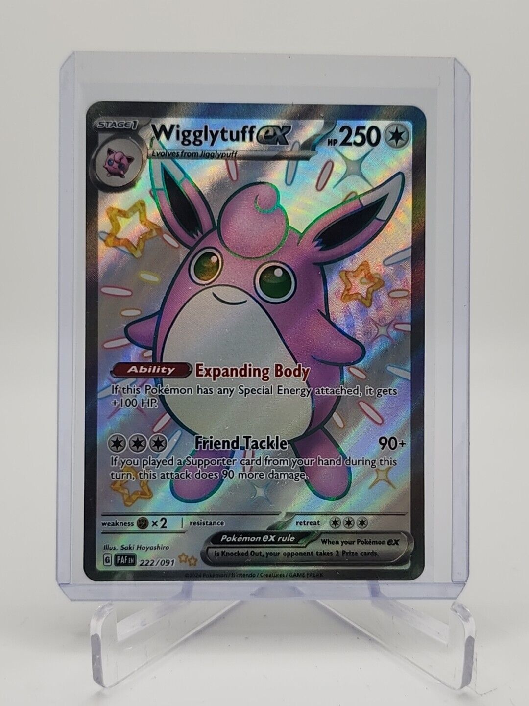 Wigglytuff ex  222/91 Pokémon TCG Paldean Fates