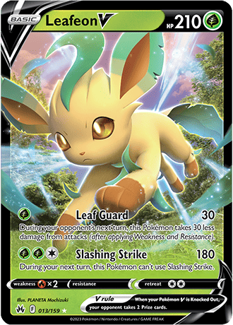 Leafeon V  13/159 Pokémon TCG Crown Zenith