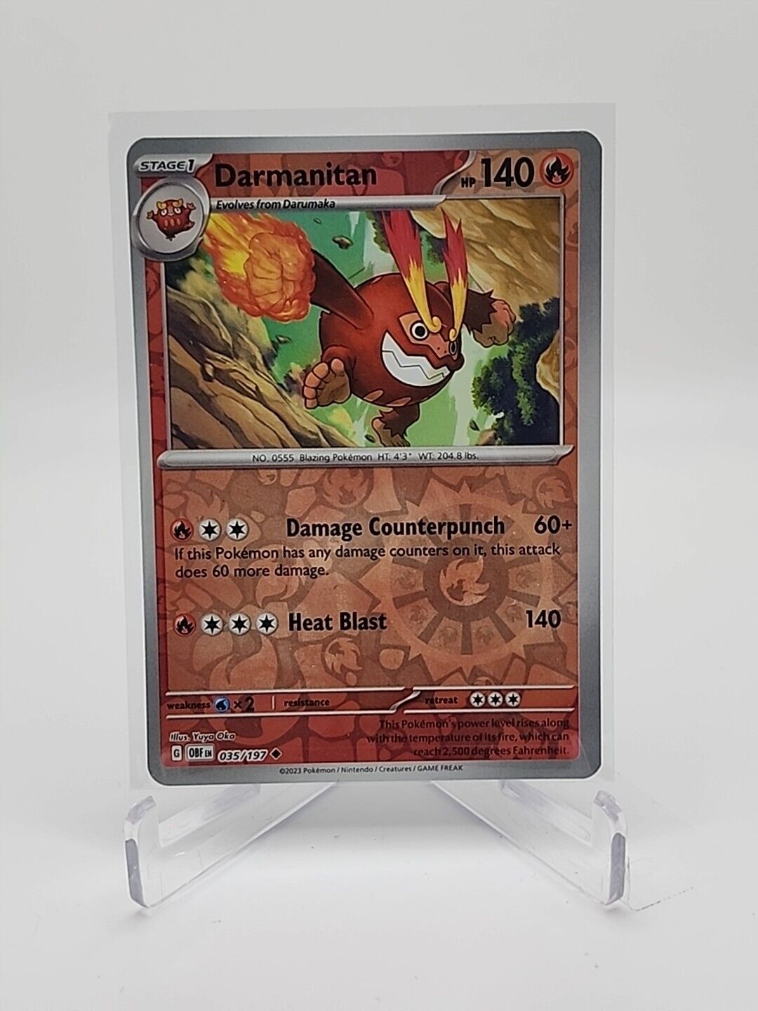 35/197 Darmanitan [Reverse Holo] Pokémon TCG Obsidian Flames