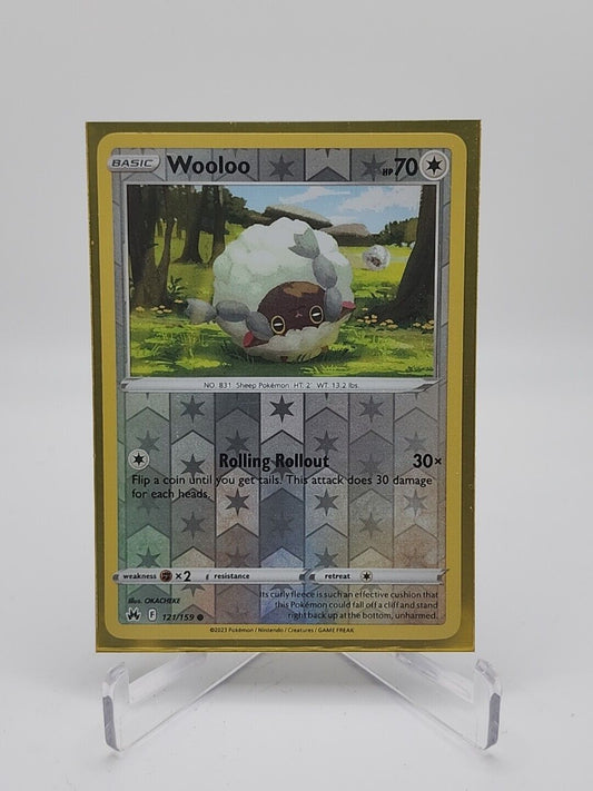 Wooloo [Reverse Holo] 121/159 Pokémon TGC Crown Zenith