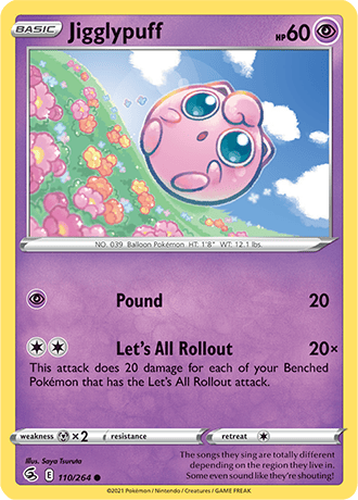 Jigglypuff  110/264 Pokémon TCG Fusion Strike