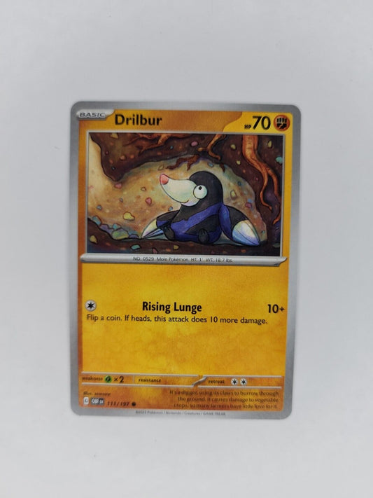 Drilbur 111/197 Pokémon TGC Obsidian Flames