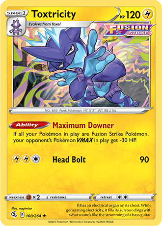 Toxtricity  108/264 Pokémon TCG Fusion Strike