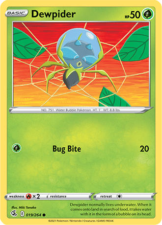 Dewpider  19/264 Pokémon TCG Fusion Strike