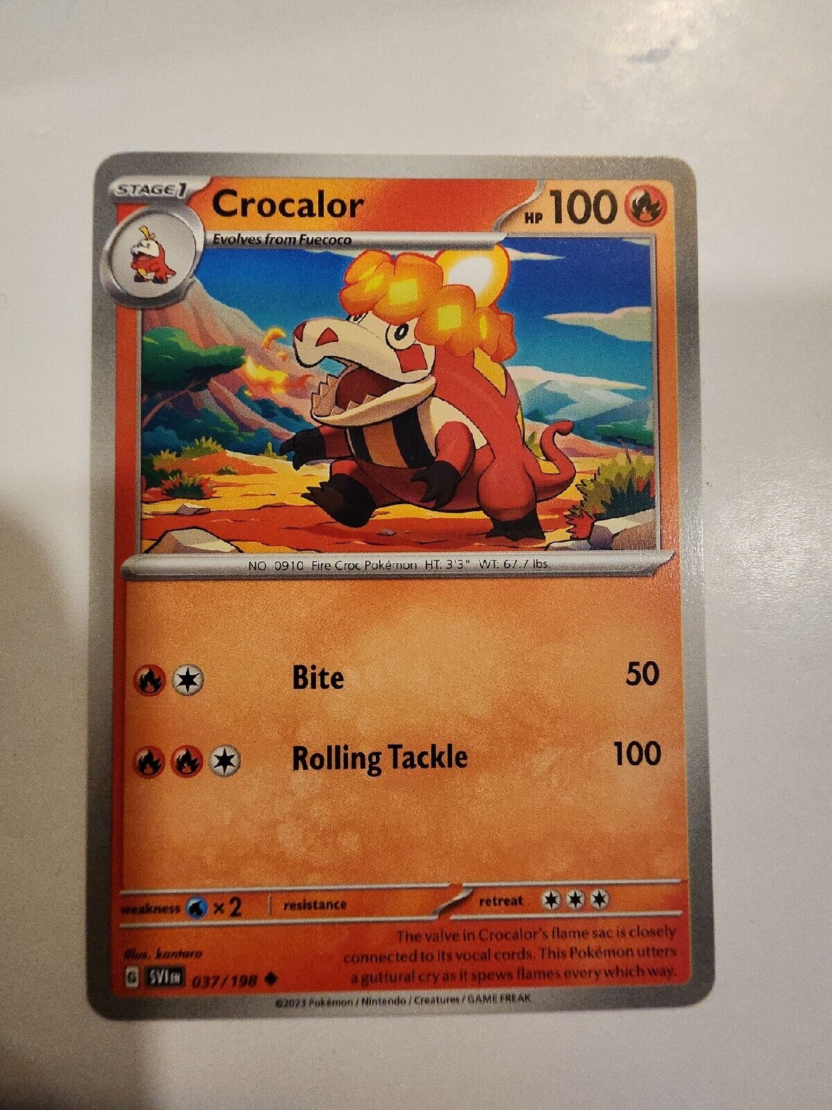 Crocalor 37/198 Pokémon TGC Scarlet & Violet