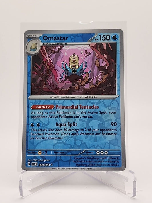 139/165 Omastar [Reverse Holo]  Pokémon TGC Scarlet & Violet - 151