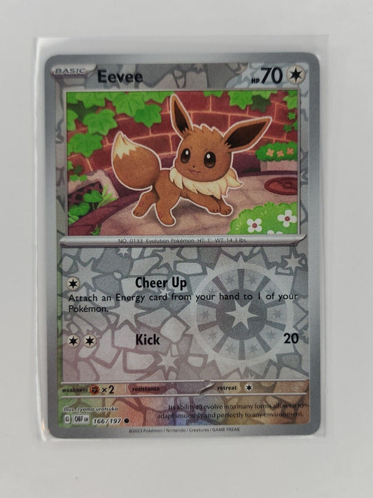 Eevee [Reverse Holo] 166/197 Pokémon TGC Obsidian Flames