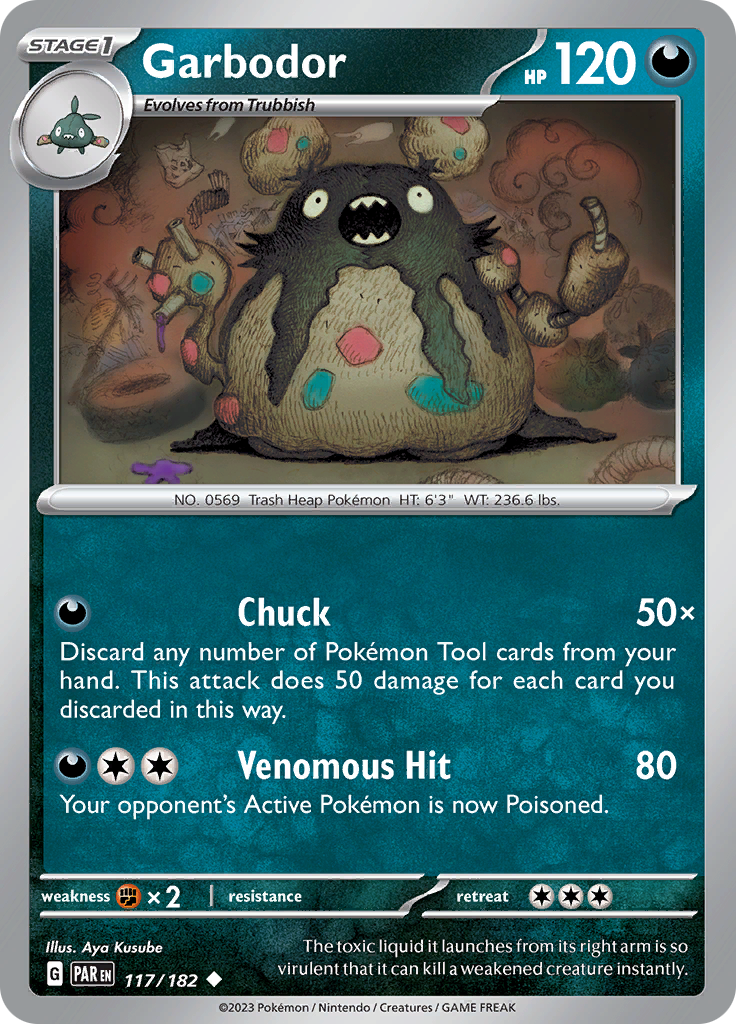 Garbodor  117/182 Pokémon TCG Paradox Rift