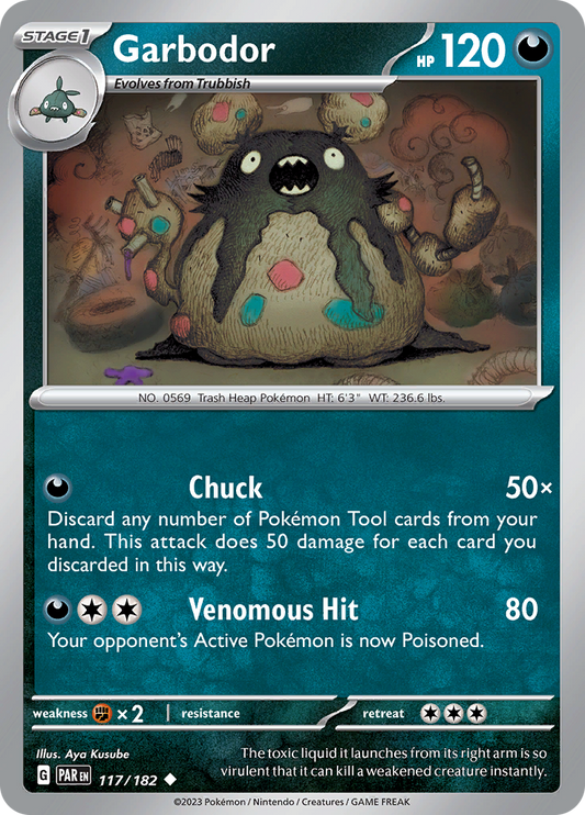 Garbodor  117/182 Pokémon TCG Paradox Rift