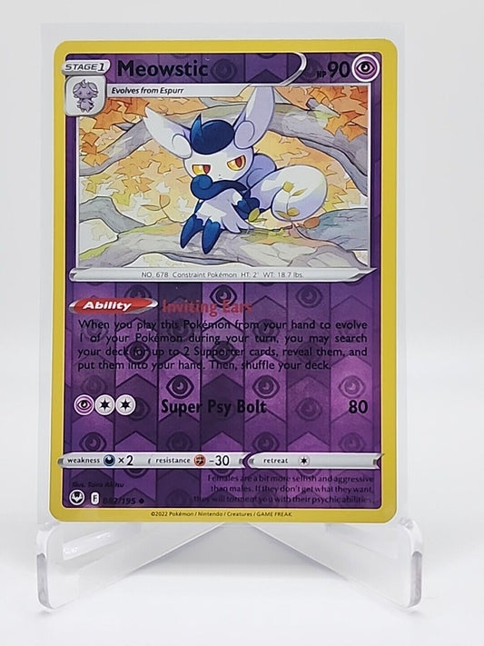 Meowstic [Reverse Holo]  82/195 Pokémon TCG Silver Tempest